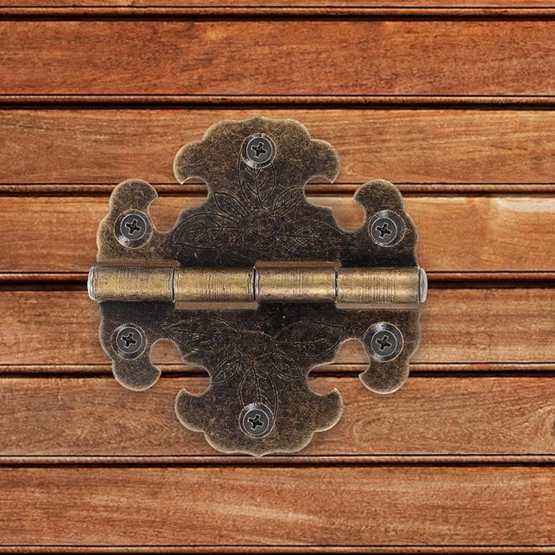 Antique Decorative Copper Hinges Oil Rubbed Bronze Finish For Wooden Box Cabinet Doors - Image 5
